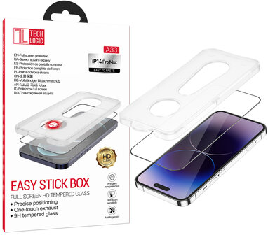 iPhone 14 Pro Max Screenprotector met applicator - Volledig Dekkend Glas