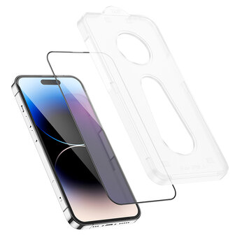 iPhone 14 Pro Max Screenprotector met applicator - Volledig Dekkend Glas