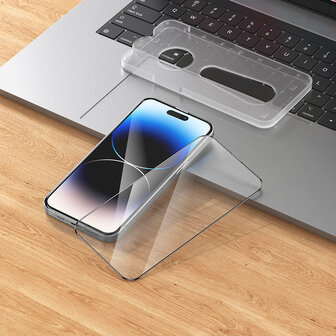 iPhone 14 Pro Max Screenprotector met applicator - Volledig Dekkend Glas