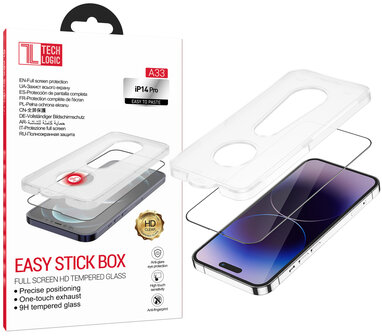 iPhone 14 Pro Screenprotector met applicator - Volledig Dekkend Glas