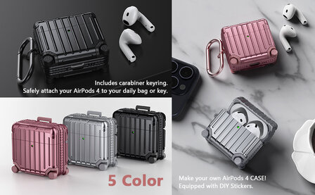 AirPods 4 - Koffer Hoes - Zwart