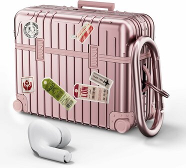 AirPods Pro &amp;amp; Pro 2 - Koffer Hoes - Rosegoud