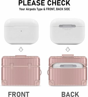 AirPods Pro &amp;amp; Pro 2 - Koffer Hoes - Rosegoud