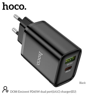 Hoco DC88 - 65W Snel Lader - Zwart