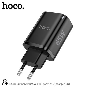 Hoco DC88 - 65W Snel Lader - Zwart