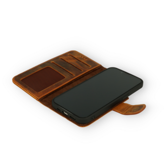 iPhone 12 Pro Max Bruin - Lederen Book Case