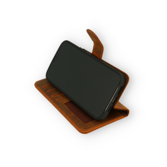 iPhone 12 Pro Max Bruin - Lederen Book Case
