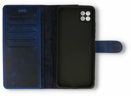 Samsung A22 5G Blauw - Lederen Book Case