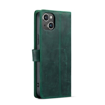 iPhone 15 Groen - Lederen Book Case