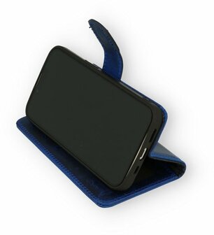 iPhone 13 Pro Blauw - Lederen Book Case