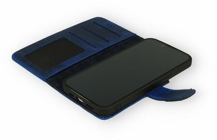 iPhone 13 Pro Blauw - Lederen Book Case