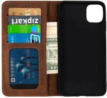 iPhone 11 Pro Bruin - Lederen Book Case