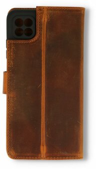 Samsung A22 5G Bruin - Lederen Book Case