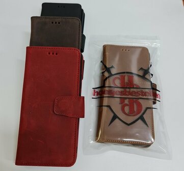Samsung A22 5G Bruin - Lederen Book Case