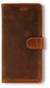 Samsung A22 5G Bruin - Lederen Book Case