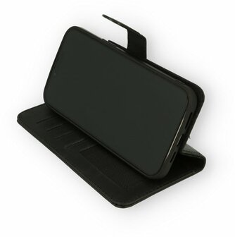 iPhone 13 Pro Max Zwart - Lederen Book Case