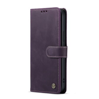 iPhone 15 Paars - Lederen Book Case