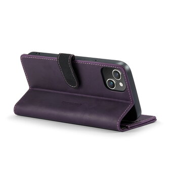 iPhone 15 Paars - Lederen Book Case