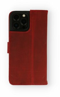 iPhone 13 Pro Rood - Lederen Book Case