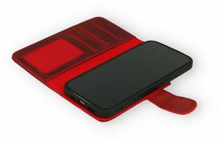 iPhone 13 Pro Rood - Lederen Book Case