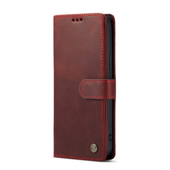 iPhone 14 Rood - Lederen Book Case