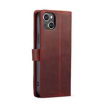 iPhone 14 Rood - Lederen Book Case