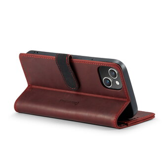 iPhone 14 Rood - Lederen Book Case