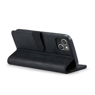 iPhone 15 Zwart - Lederen Book Case
