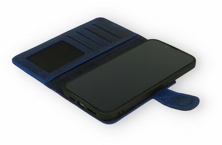 iPhone 13 Pro Max Blauw - Lederen Book Case