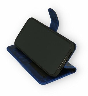 iPhone 13 Pro Max Blauw - Lederen Book Case