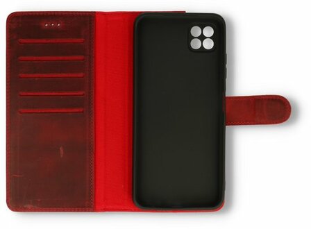 Samsung A22 5G Rood - Lederen Book Case