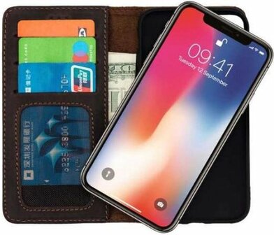 iPhone 11 Pro Donker Bruin - Lederen Book Case