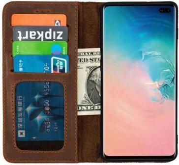 Samsung S10 Lite Bruin - Lederen Book Case