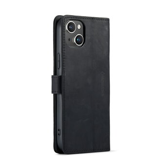 iPhone 14 Zwart - Lederen Book Case