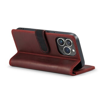 iPhone 15 Pro Max Rood - Lederen Book Case