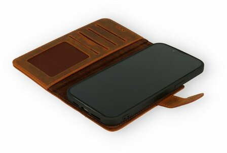 iPhone 13 Pro Max Bruin - Lederen Book Case