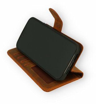 iPhone 13 Pro Max Bruin - Lederen Book Case