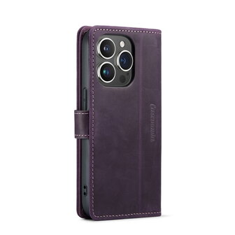 iPhone 14 Pro Paars - Lederen Book Case