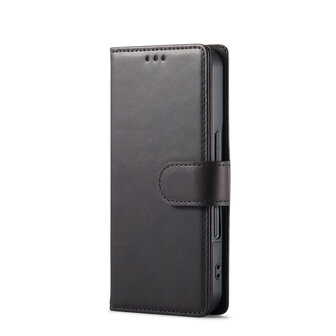 iPhone 16 - Zwart - Lederen Book Case