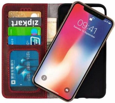 iPhone 11 Pro Rood - Lederen Book Case