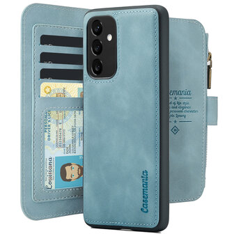 Samsung A15 - Aqua Blue - 2 in 1 Book Case met Rits
