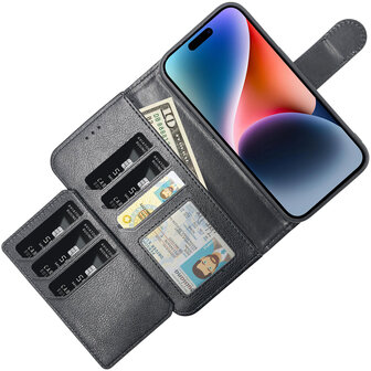 Samsung A15 - Zwart - 2 in 1 HQ Book Case met Extra Vakken