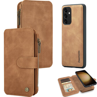 Samsung A15 - Sienna Brown - 2 in 1 Book Case met Rits