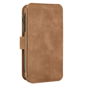 Samsung A15 - Sienna Brown - 2 in 1 Book Case met Rits