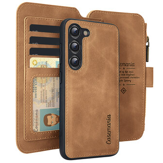 Samsung A15 - Sienna Brown - 2 in 1 Book Case met Rits