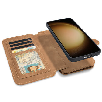 Samsung A15 - Sienna Brown - 2 in 1 Book Case met Rits