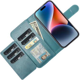 Samsung A15 - Groen - 2 in 1 HQ Book Case met Extra Vakken