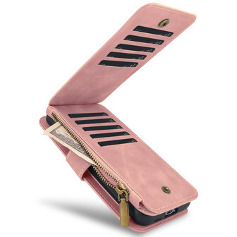 Samsung A15 - Pale Pink - 2 in 1 Book Case met Rits