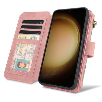 Samsung A15 - Pale Pink - 2 in 1 Book Case met Rits