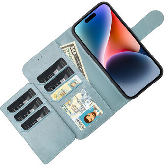 Samsung A15 - Licht Blauw - 2 in 1 HQ Book Case met Extra Vakken